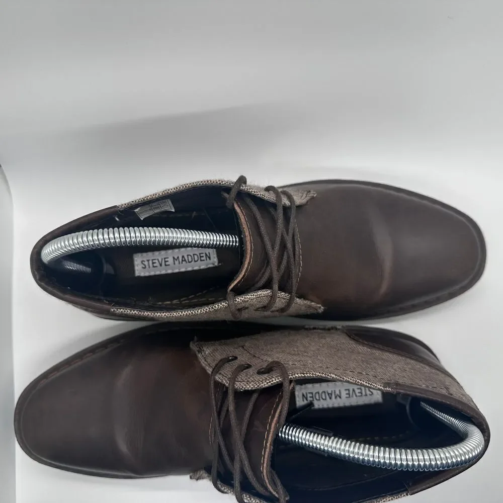 Steve Madden‎ Brown Chukka P-Iconik Boots size 7 Pre Owned